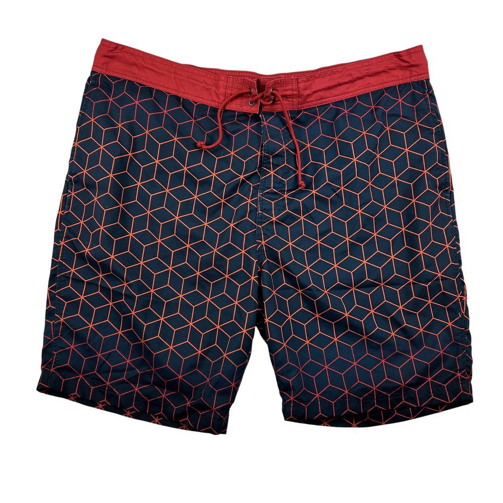 Bass Pro Shops Board Shorts Mens XL Geometric Swim Trunks Quick Dry Lined